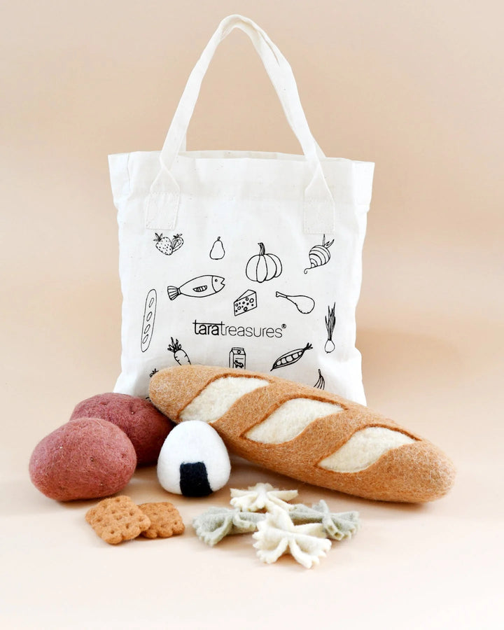 Carbohydrates Felt Food Groups Play Food Set & Carry Bag