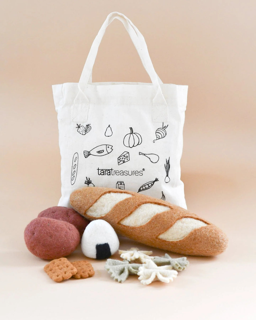 Carbohydrates Felt Food Groups Play Food Set & Carry Bag