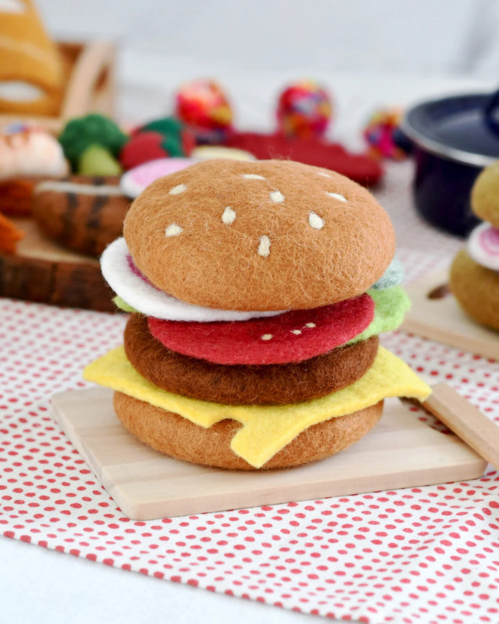 Burger Stack Play Set Felt Play Food