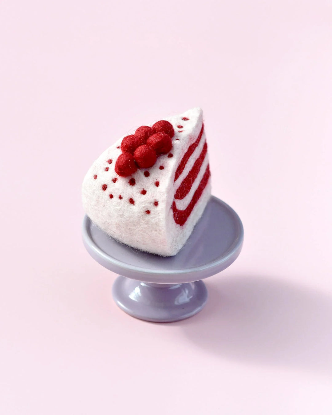 Red Velvet Cake Slice Felt Play Food