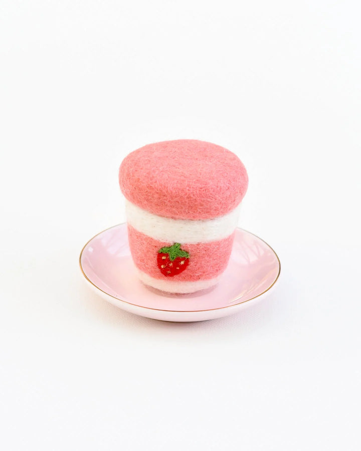 Strawberry Yoghurt Bottle Felt Play Food