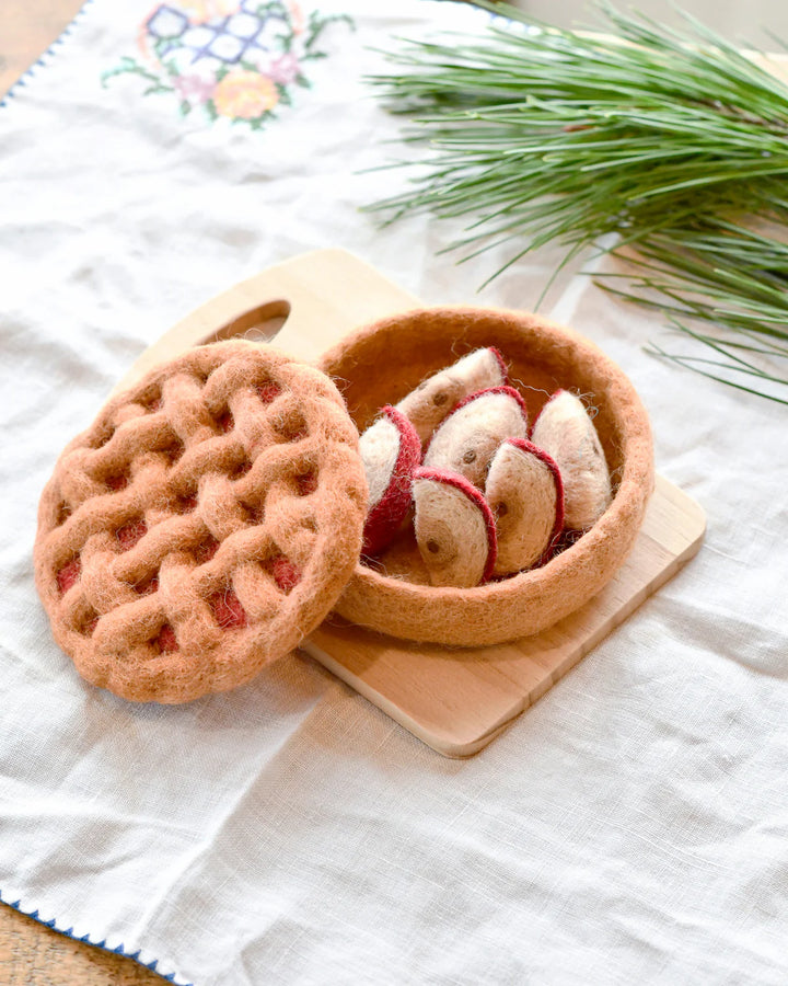 Felt Apple Pie Play Food