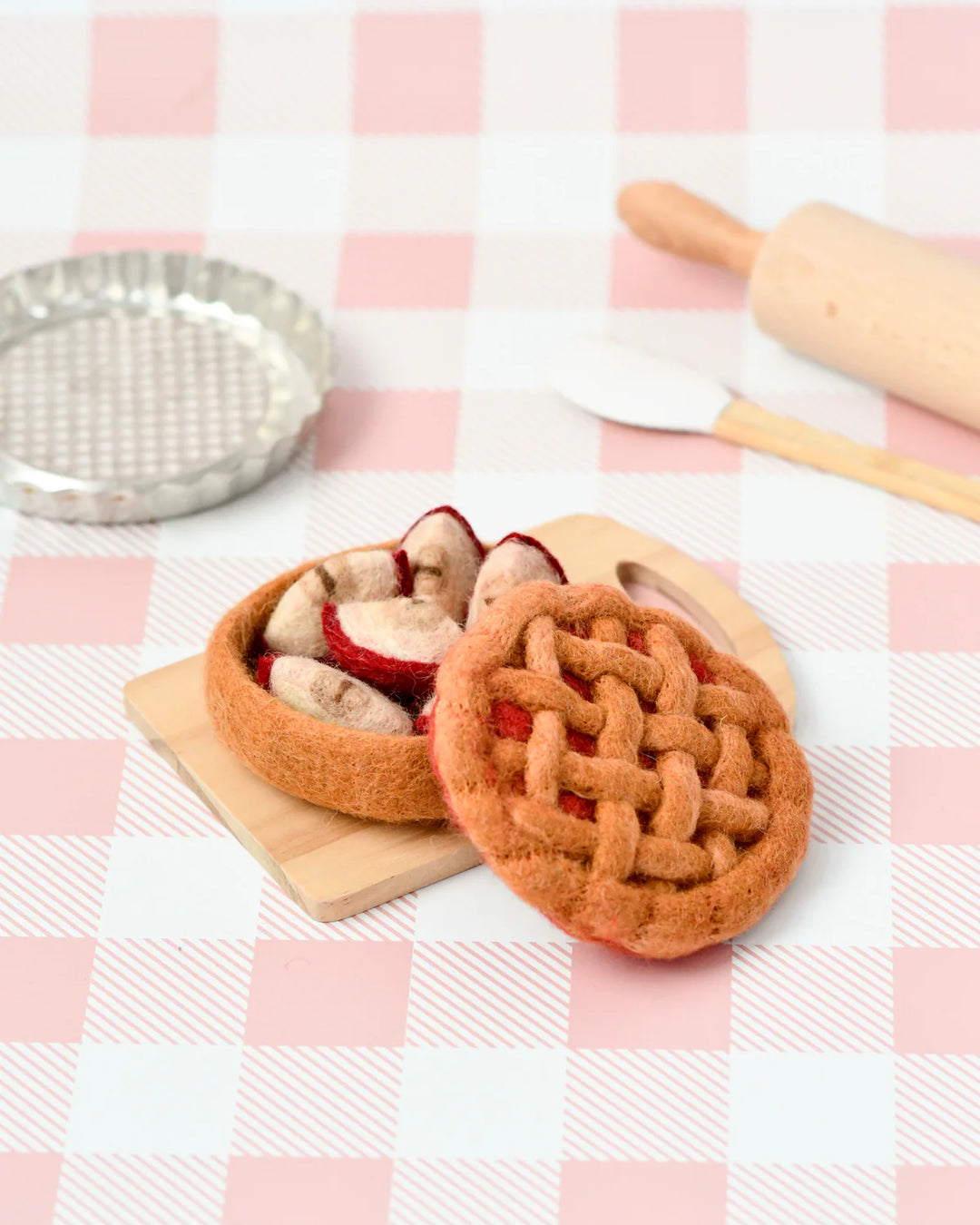 Felt Apple Pie Play Food