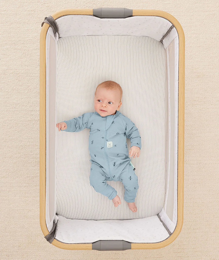 ergoPouch Organic Fitted Bedside Co- Sleeper Sheet - Midnight Stripe