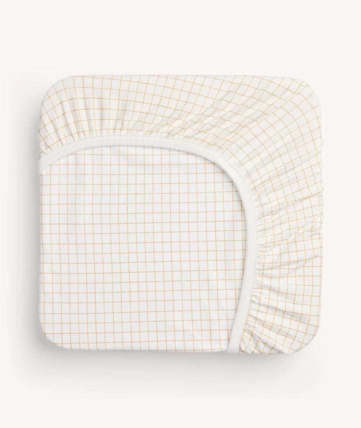 ergoPouch Organic Fitted Bedside Co- Sleeper Sheet - Caramel Stripe