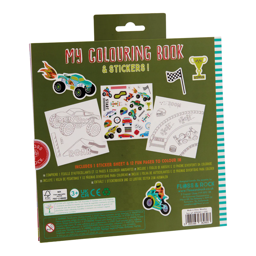 Floss & Rock Colouring & Sticker Book - Cars