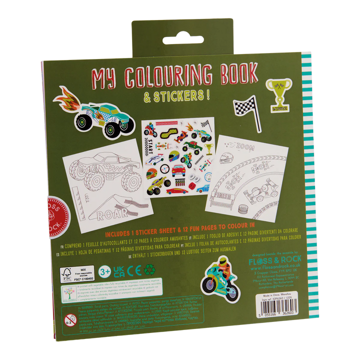 Floss & Rock Colouring & Sticker Book - Cars
