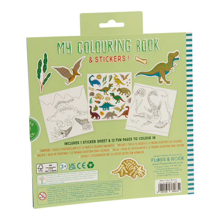 Floss & Rock Colouring & Sticker Book - Dinosaurs