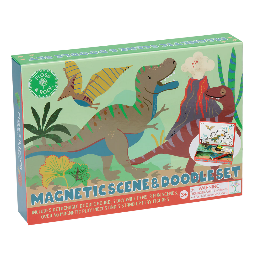 Floss & Rock Magnetic Scene & Doodle Set - Dinosaur