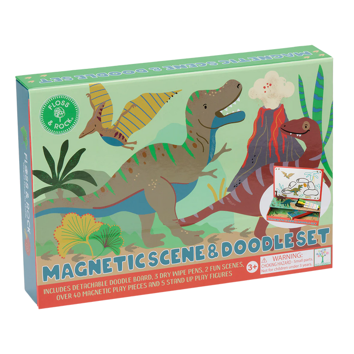 Floss & Rock Magnetic Scene & Doodle Set - Dinosaur