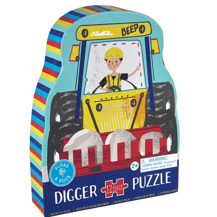 Floss & Rock 12 Pc Shaped Jigsaw Puzzle - Construction