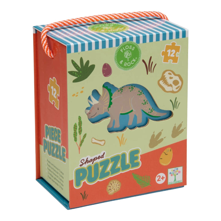 Floss & Rock 12 Pc Shaped Jigsaw Puzzle - Dinosaur