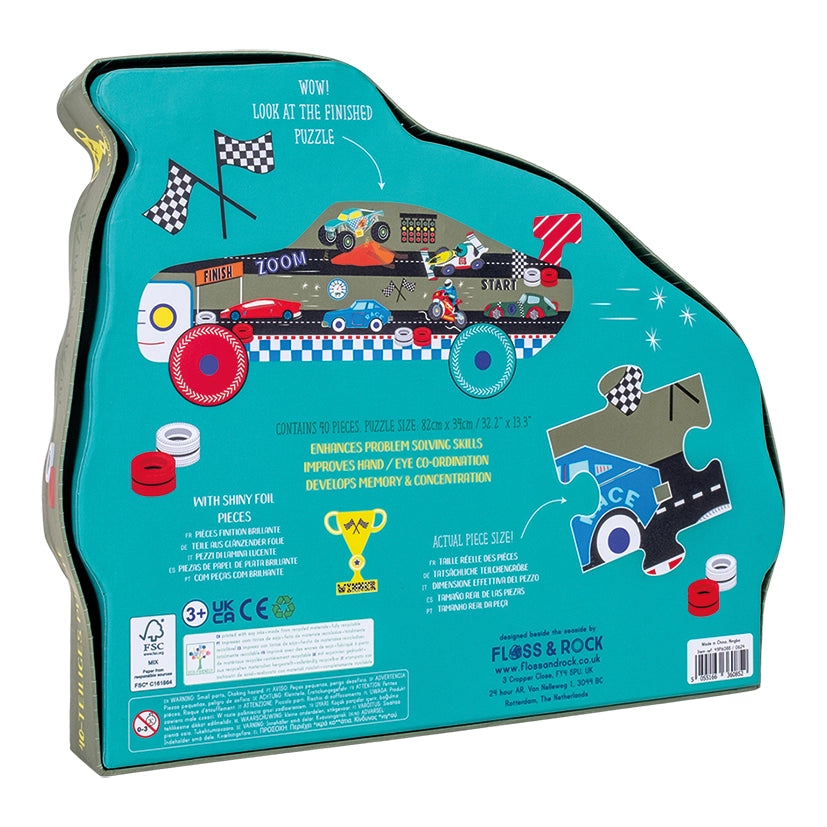 Floss & Rock 40 Pc Jigsaw Puzzle - Cars
