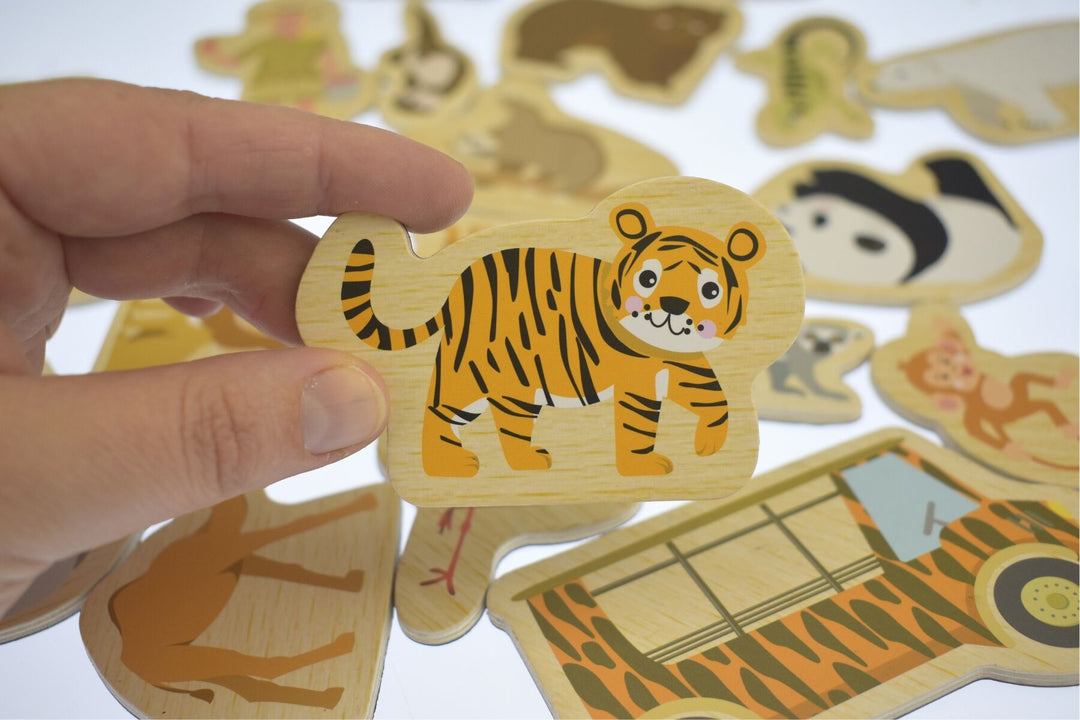 Fridge Friends 25 Piece Magnet Set - Zoo Animals