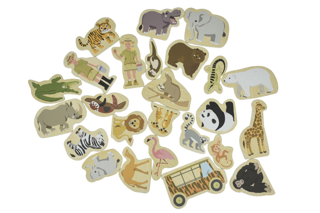 Fridge Friends 25 Piece Magnet Set - Zoo Animals