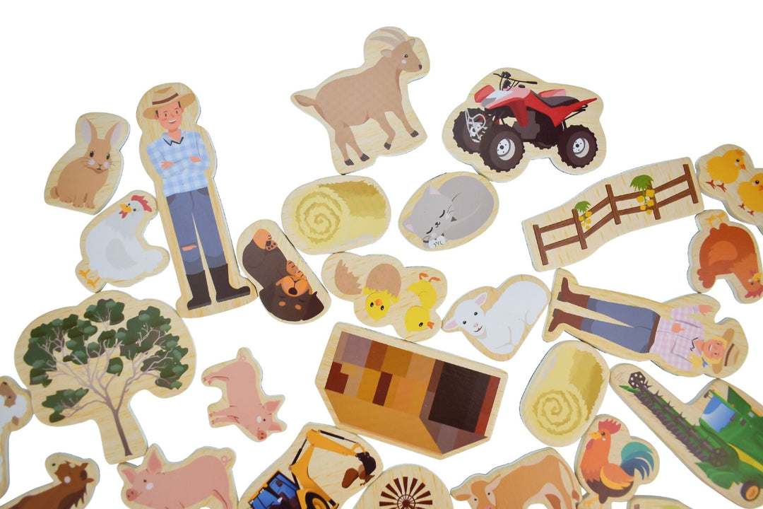 Fridge Friends 35 Piece Magnet Set - Aussie Farm