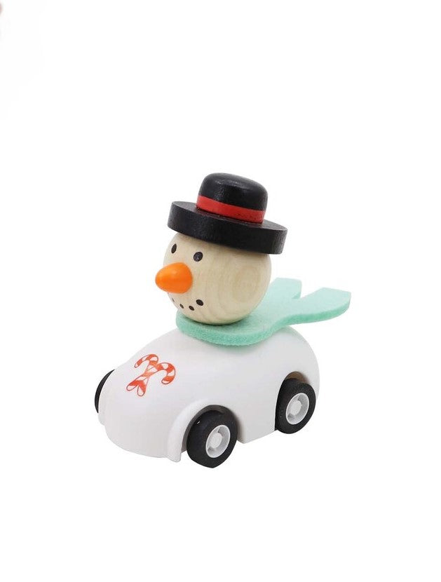 Wooden Christmas Pull Back Racers - Assorted