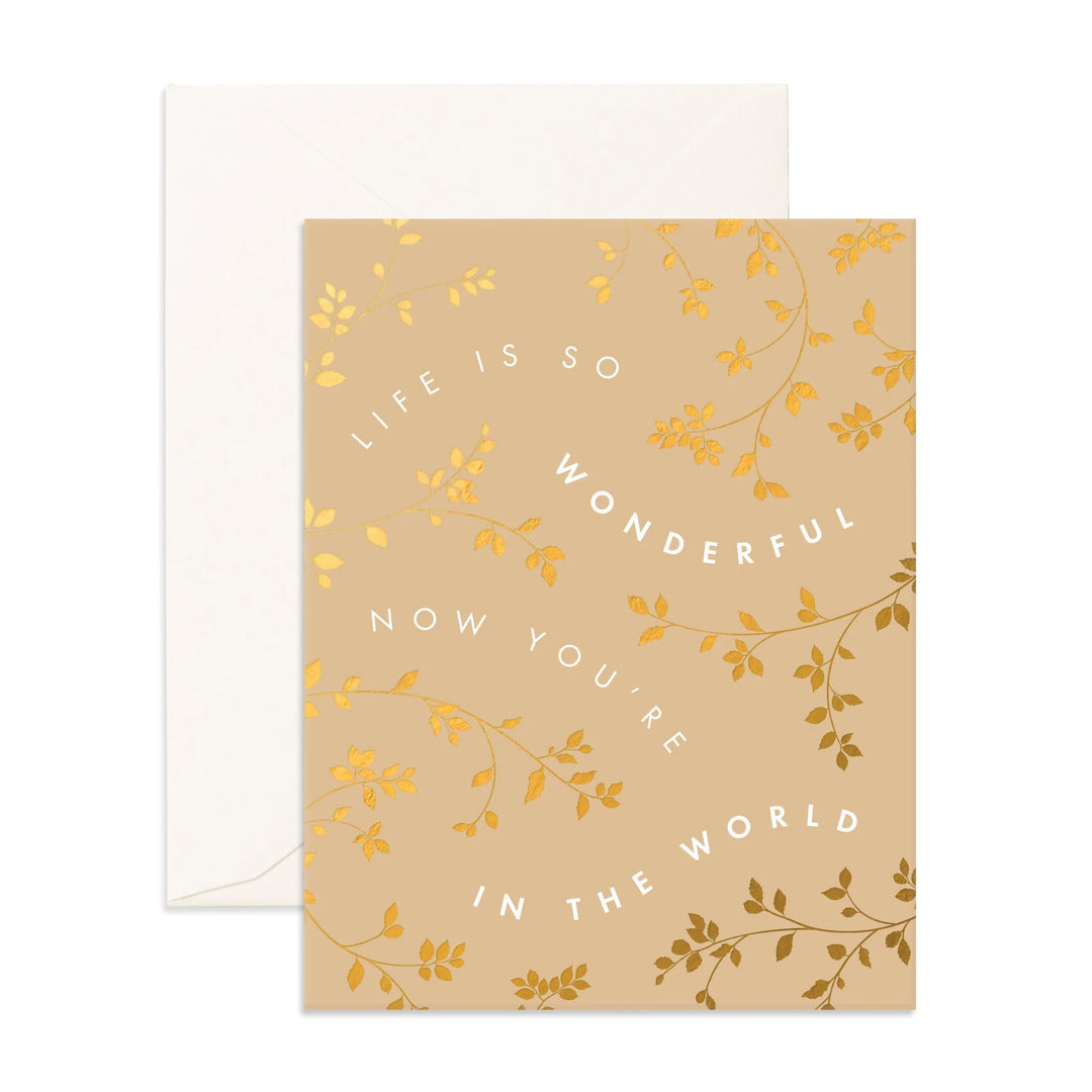 Life Is Wonderful Vines Greeting Card