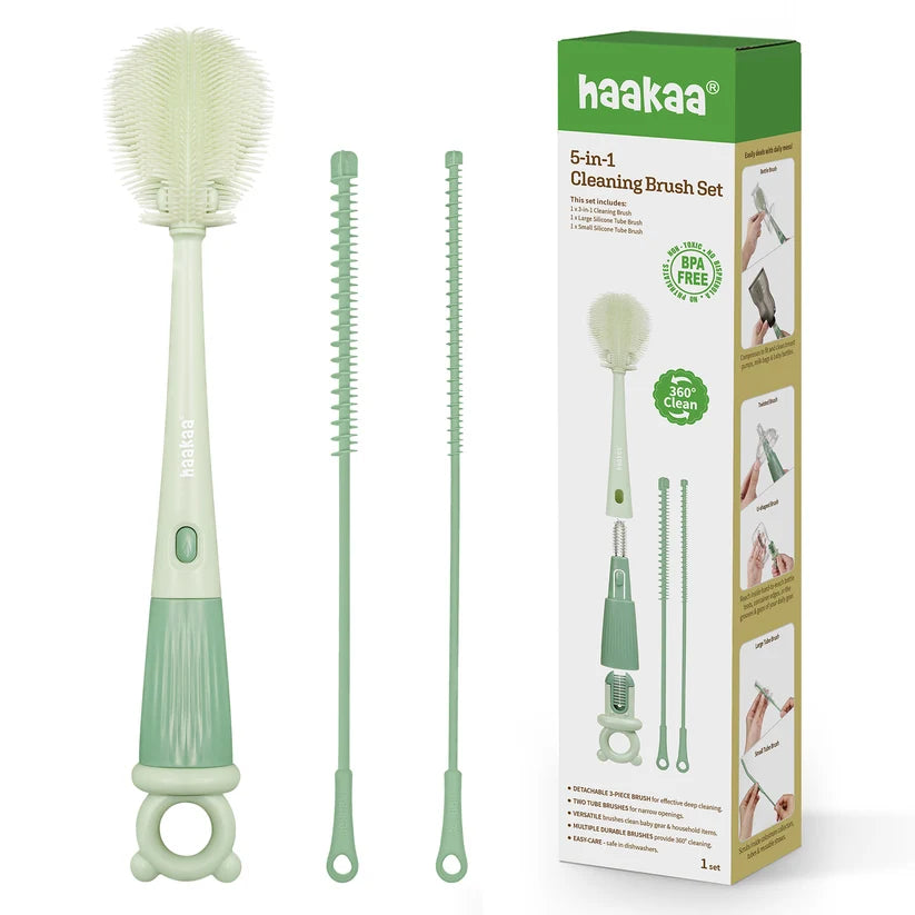 Haakaa 5-in-1 Cleaning Brush Set
