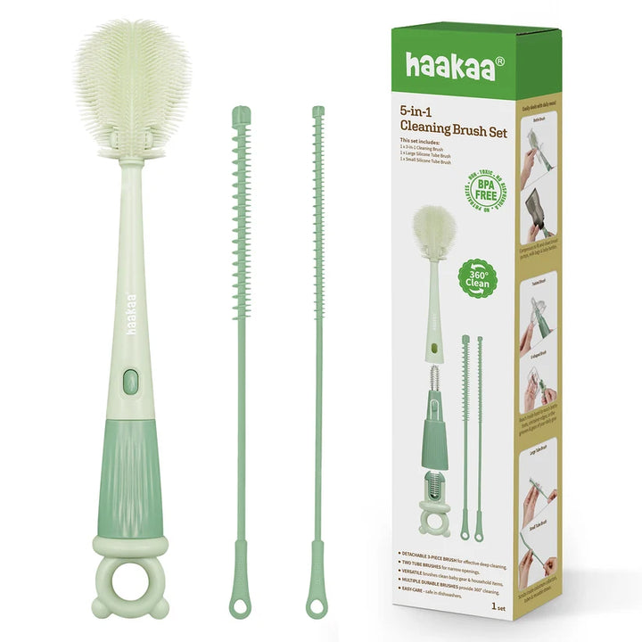 Haakaa 5-in-1 Cleaning Brush Set