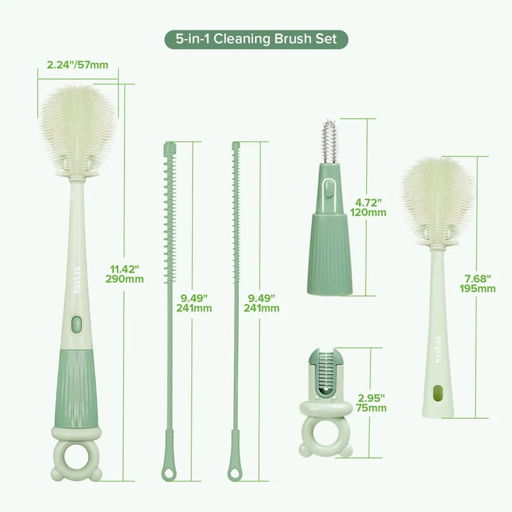 Haakaa 5-in-1 Cleaning Brush Set