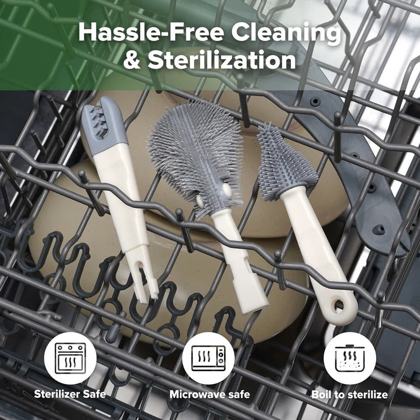 Haakaa Clean & Dry Travel Bottle Brush Set