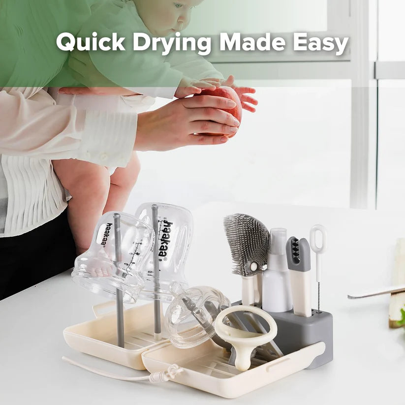 Haakaa Clean & Dry Travel Bottle Brush Set