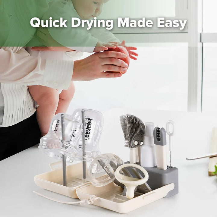 Haakaa Clean & Dry Travel Bottle Brush Set