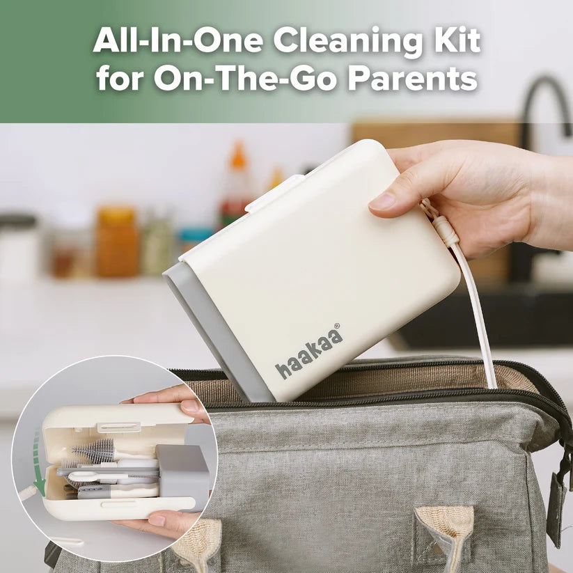 Haakaa Clean & Dry Travel Bottle Brush Set