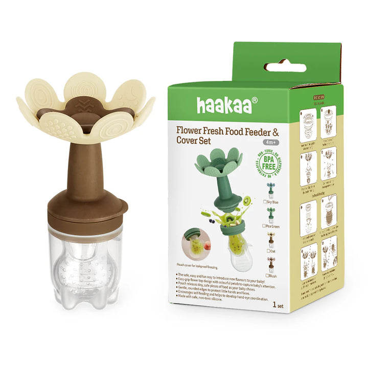 Haakaa Flower Fresh Food Feeder & Cover Set