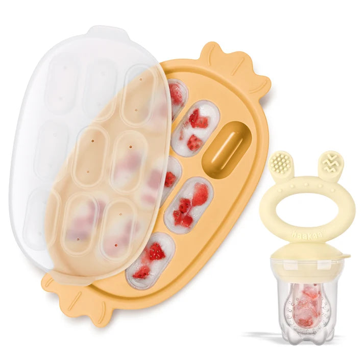 Haakaa Fresh Food Feeder & Nibble Tray Combo Set