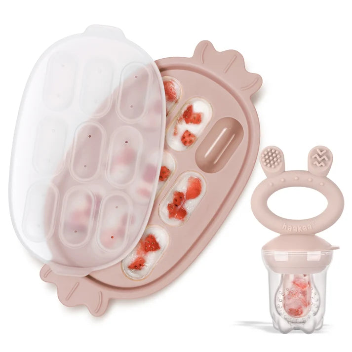 Haakaa Fresh Food Feeder & Nibble Tray Combo Set