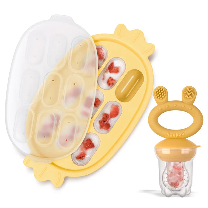 Haakaa Fresh Food Feeder & Nibble Tray Combo Set