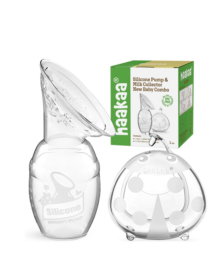 Haakaa Silicone Ladybug Milk Collectors and 100ml Pump Set