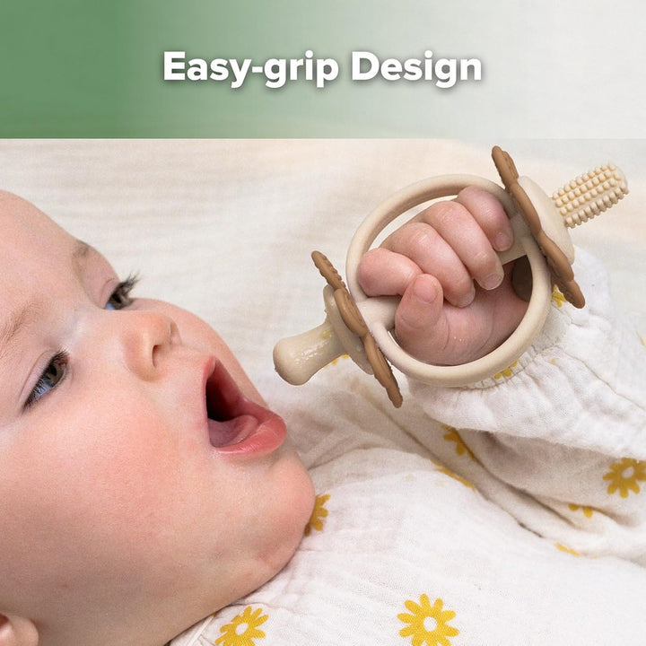 Haakaa Silicone Twin Flower Teether - Assorted