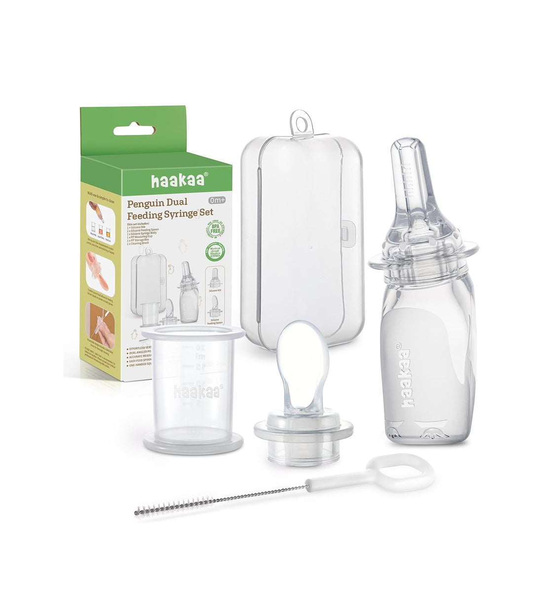 Haakaa Penguin Dual Feeding Syringe Set