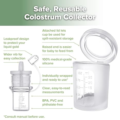 Haakaa Silicone Colostrum Collector & Lidded Cup Pack (Pre-Sterilised)