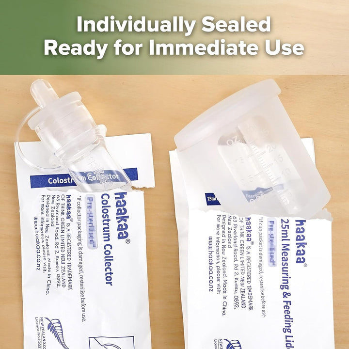 Haakaa Silicone Colostrum Collector & Lidded Cup Pack (Pre-Sterilised)