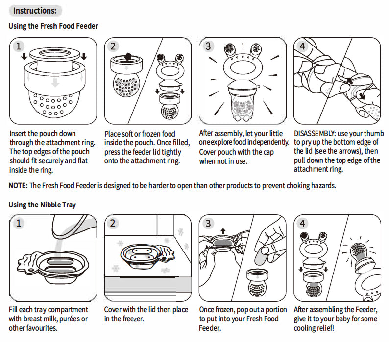 Haakaa Silicone Fresh Food Feeder & Mini Nibble Tray Combo