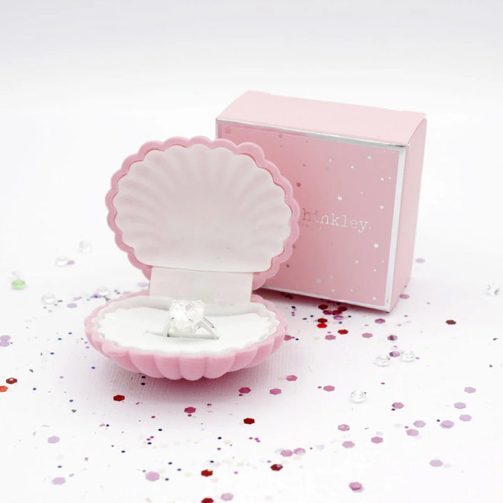 Lauren Hinkley Heart of the Ocean Sparkle Ring with Shell Giftbox