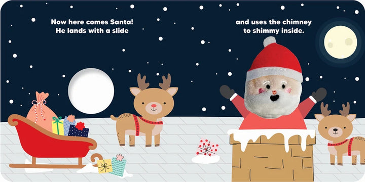 Here Comes Santa Finger Puppet Board Book