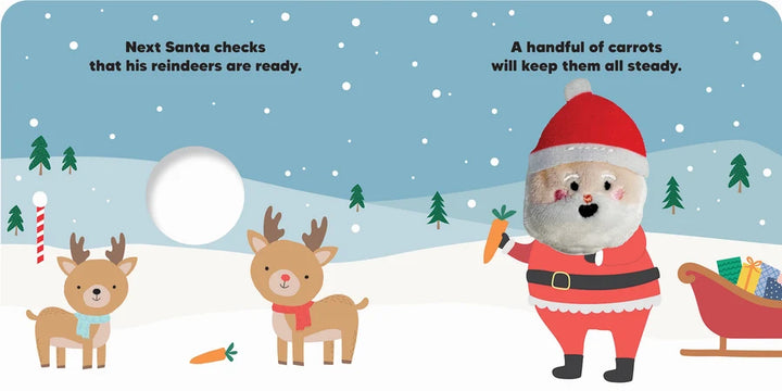 Here Comes Santa Finger Puppet Board Book