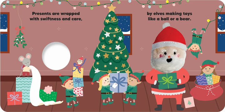 Here Comes Santa Finger Puppet Board Book