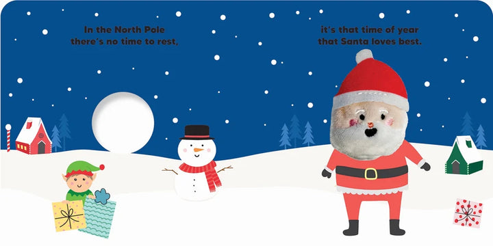 Here Comes Santa Finger Puppet Board Book