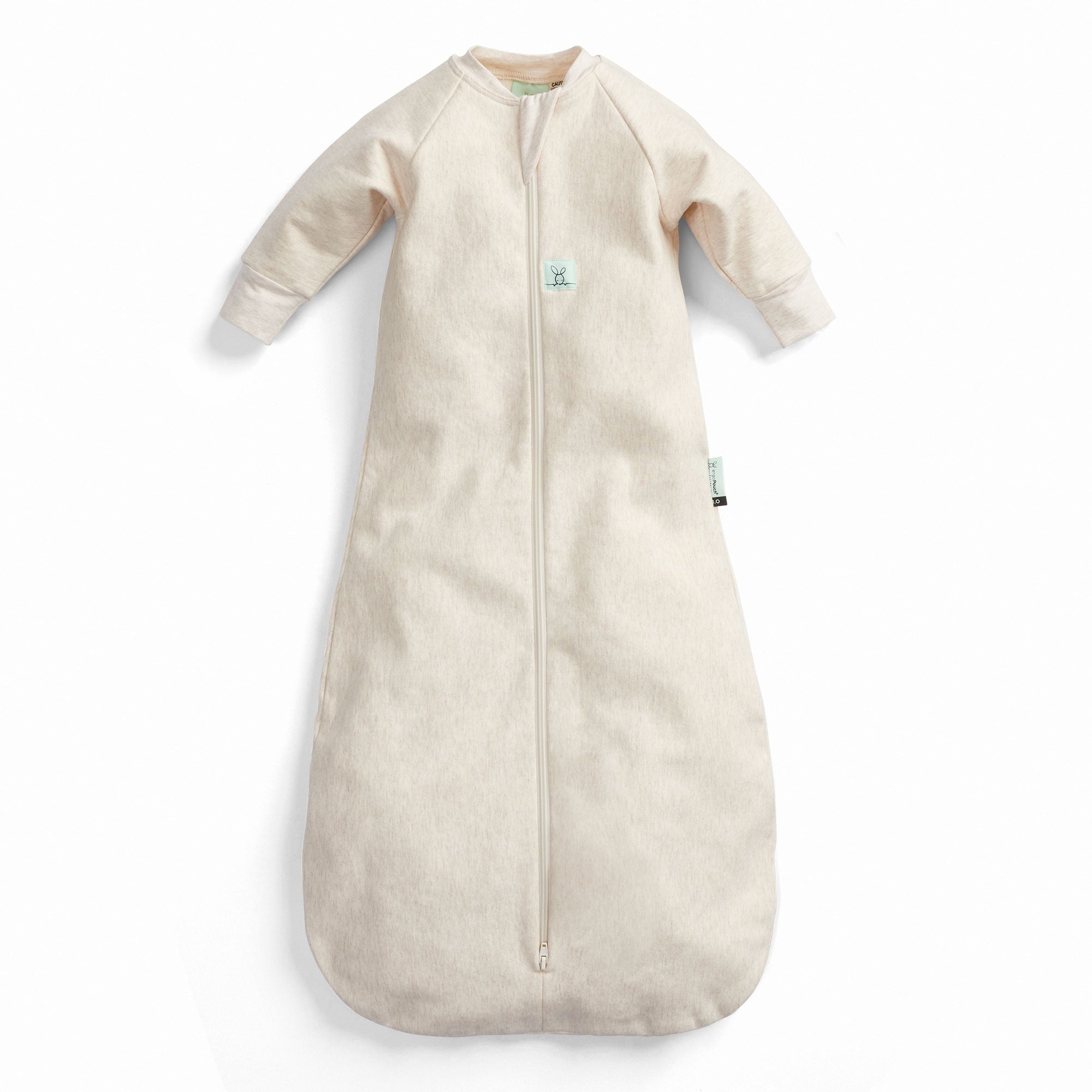 ergoPouch Jersey Sleeping Bag Long Sleeve TOG 1.0 Oatmeal Marle The