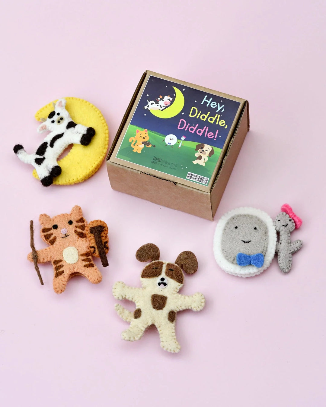 Hey Diddle Diddle Felt Finger Puppet Set