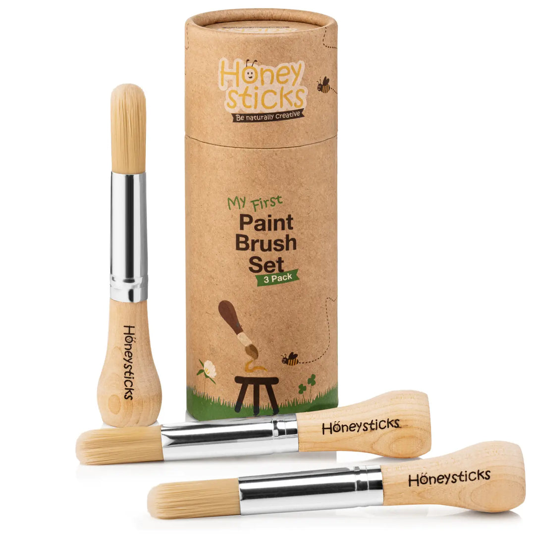 First Paintbrush Honeysticks My First Paint Brush Set - 3 Pack – The Thrifty Mumma