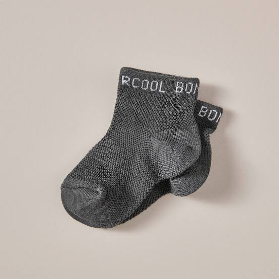 Bonds Baby Wondercool Low Cut Socks 2 Pack - Charcoal