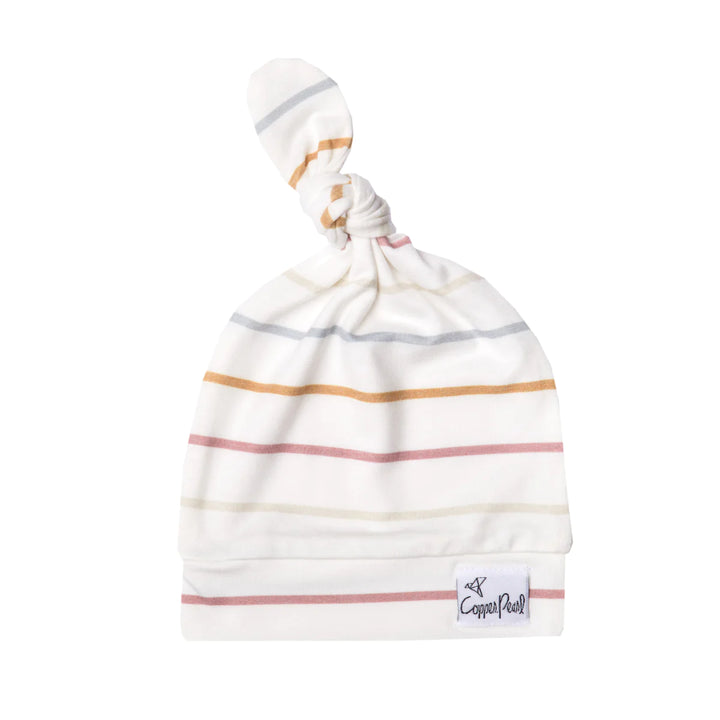Copper Pearl Top Knot Hat 0-4 Months - Piper