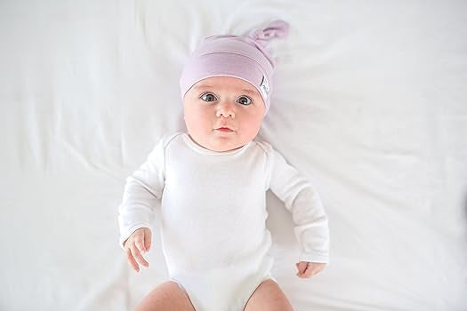 Copper Pearl Top Knot Hat 0-4 Months - Lily